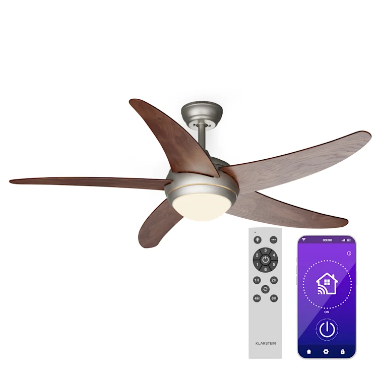 پنکه سقفی هوشمند کلارشتاین آلمان مدل klarstein Bolero Smart - دارای کنترل از راه دور و اپلیکیشن موبایل و طراحی مدرن و کم‌صدا